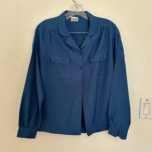 Blue Button Down Top | Size M